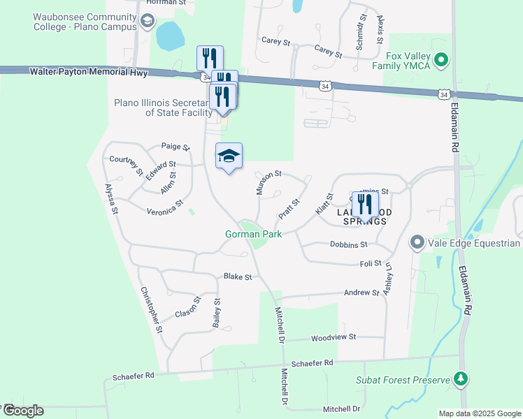 map of restaurants, bars, coffee shops, grocery stores, and more near 3711 Munson Street in Plano