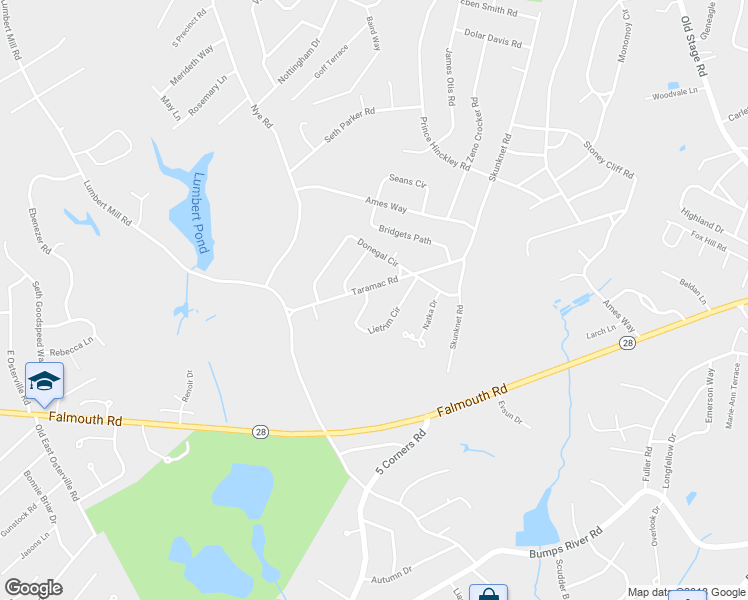 map of restaurants, bars, coffee shops, grocery stores, and more near 6 Lietrim Circle in Barnstable