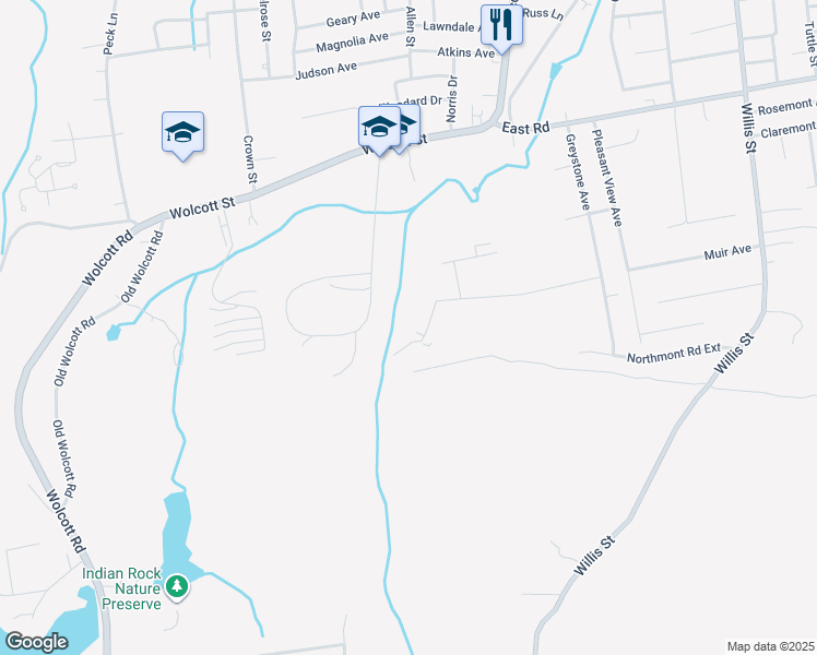 map of restaurants, bars, coffee shops, grocery stores, and more near 145 Skyridge Road in Bristol