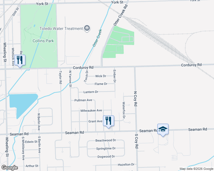 map of restaurants, bars, coffee shops, grocery stores, and more near 3214 Flame Drive in Oregon