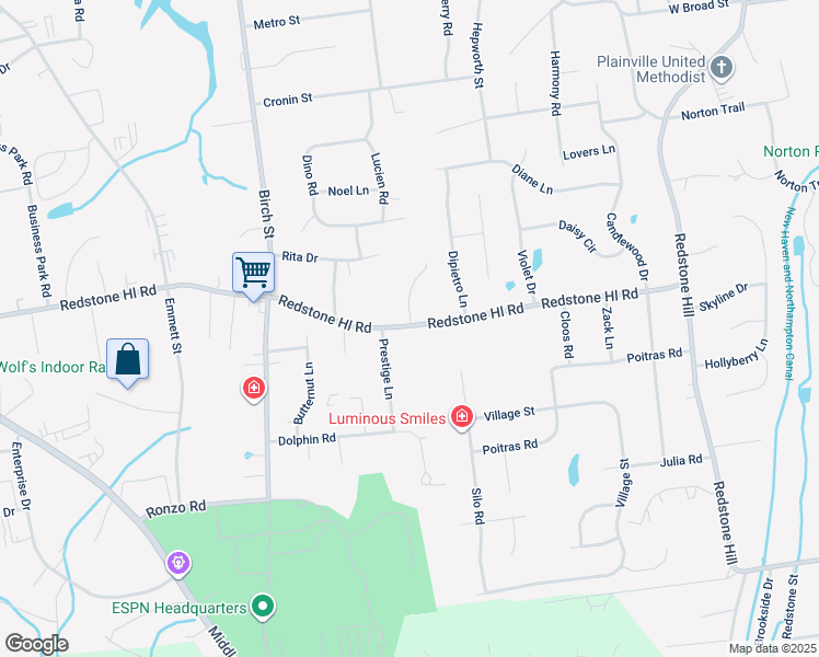 map of restaurants, bars, coffee shops, grocery stores, and more near 560 Redstone Hill Road in Bristol