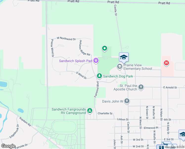 map of restaurants, bars, coffee shops, grocery stores, and more near 901 South Wind Drive in Sandwich