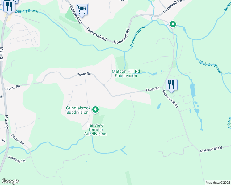map of restaurants, bars, coffee shops, grocery stores, and more near 391 Foote Road in Glastonbury