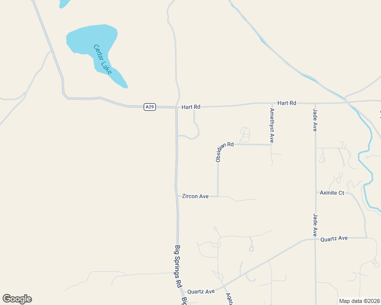 map of restaurants, bars, coffee shops, grocery stores, and more near 5920 Big Springs Rd in Montague