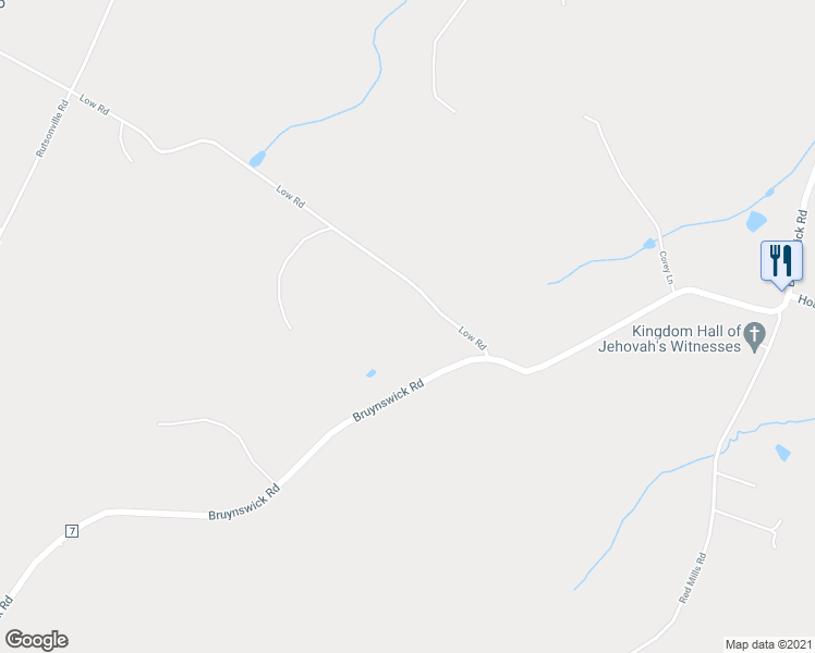 map of restaurants, bars, coffee shops, grocery stores, and more near 41 Low Road in Wallkill