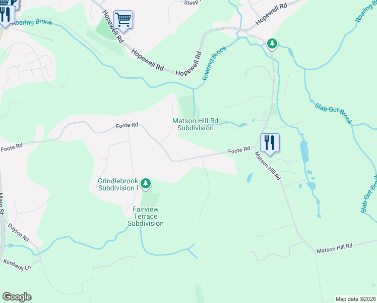 map of restaurants, bars, coffee shops, grocery stores, and more near 419 Foote Road in Glastonbury