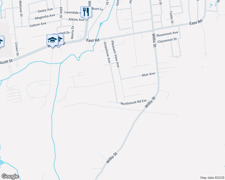 map of restaurants, bars, coffee shops, grocery stores, and more near 196 Greystone Avenue in Bristol