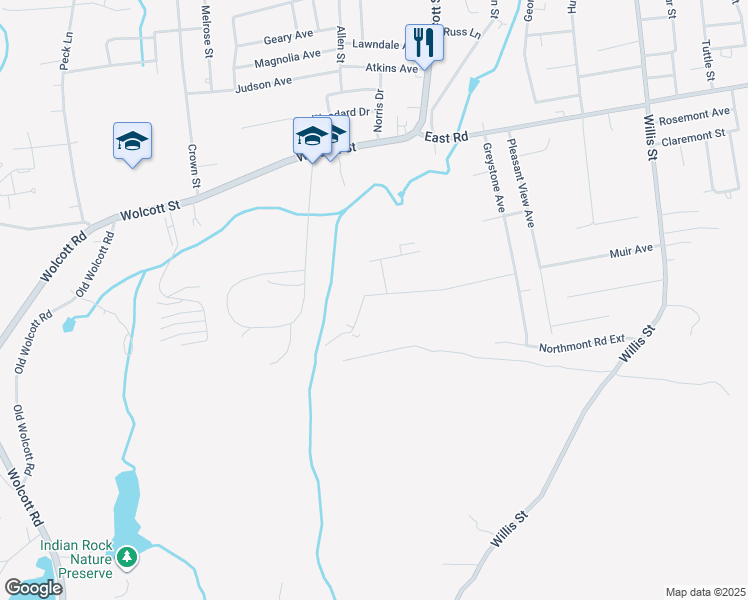 map of restaurants, bars, coffee shops, grocery stores, and more near 145 Skyridge Road in Bristol