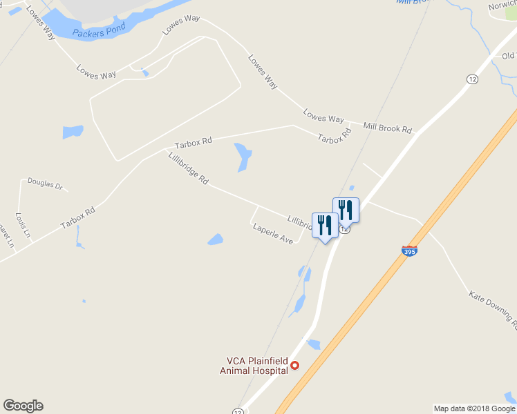 map of restaurants, bars, coffee shops, grocery stores, and more near 97 Laperle Avenue in Plainfield