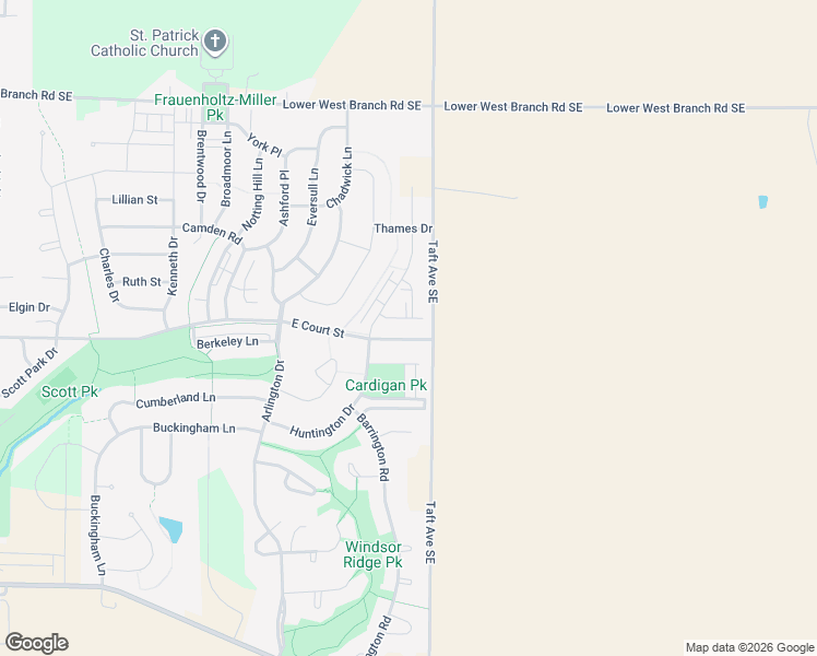 map of restaurants, bars, coffee shops, grocery stores, and more near 4866 East Court Street in Iowa City