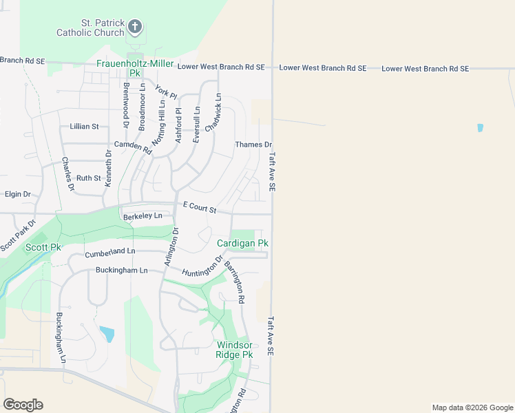 map of restaurants, bars, coffee shops, grocery stores, and more near 4866 East Court Street in Iowa City