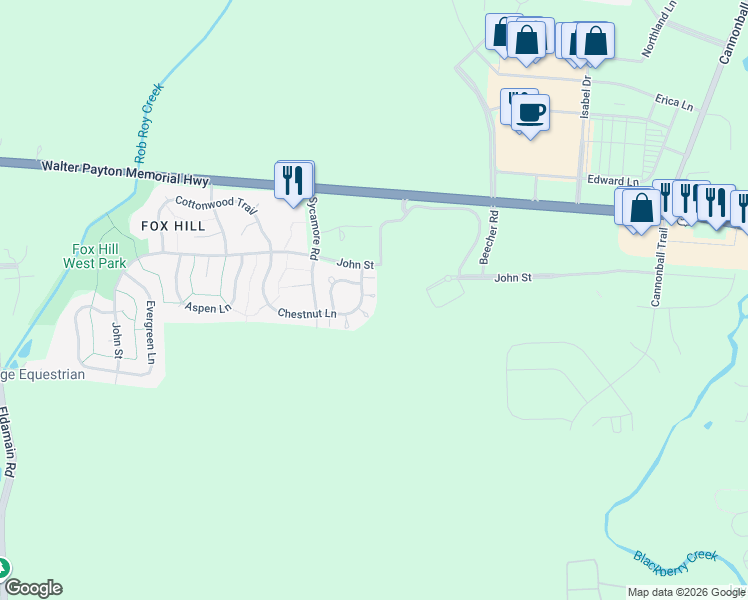 map of restaurants, bars, coffee shops, grocery stores, and more near 1299 Chestnut Lane in Yorkville