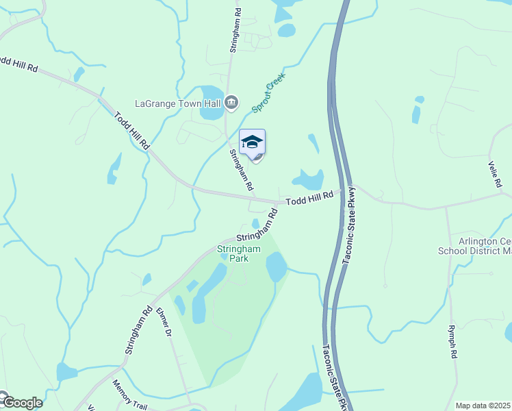 map of restaurants, bars, coffee shops, grocery stores, and more near 101 Stringham Road in Lagrangeville