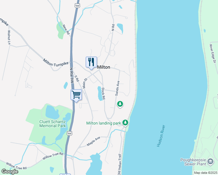 map of restaurants, bars, coffee shops, grocery stores, and more near 9 Shanghi Hill in Milton