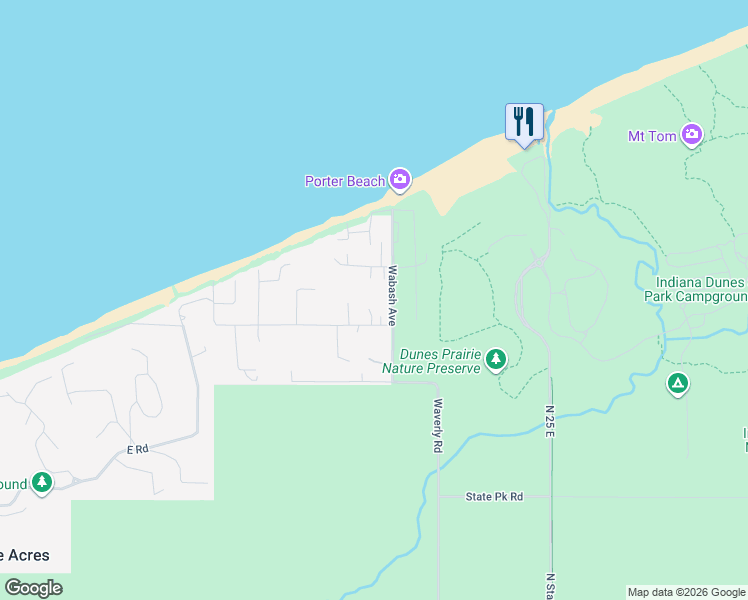 map of restaurants, bars, coffee shops, grocery stores, and more near 2912 State St in Porter