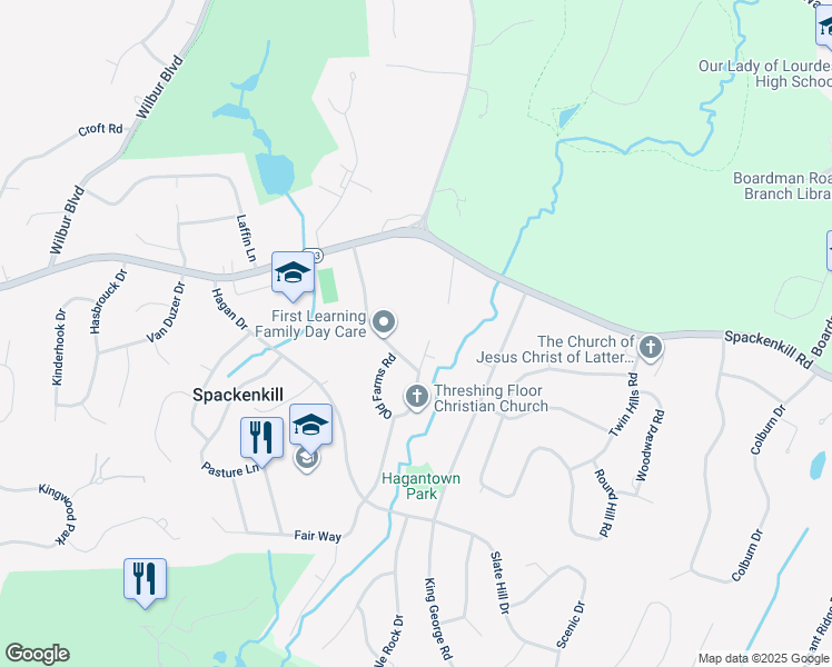 map of restaurants, bars, coffee shops, grocery stores, and more near 11 Casper Creek Road in Poughkeepsie