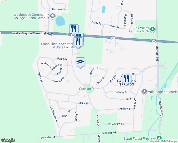 map of restaurants, bars, coffee shops, grocery stores, and more near 3737 Munson Street in Plano
