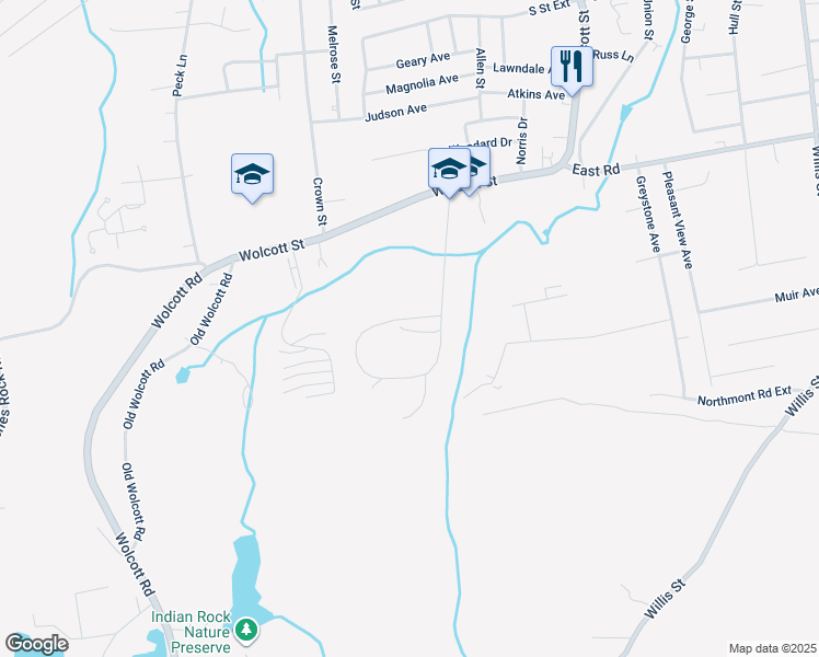 map of restaurants, bars, coffee shops, grocery stores, and more near 12 Beecher Road in Bristol