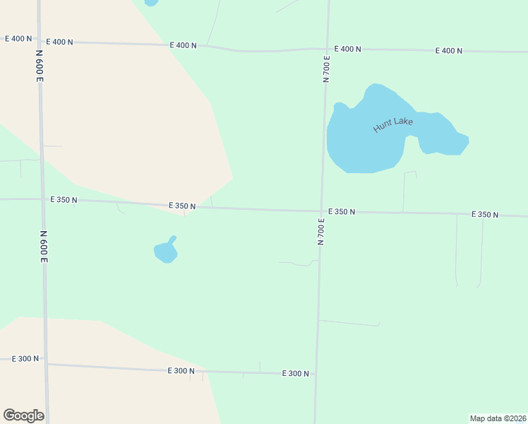 map of restaurants, bars, coffee shops, grocery stores, and more near 6709 East 350 North in Rolling Prairie