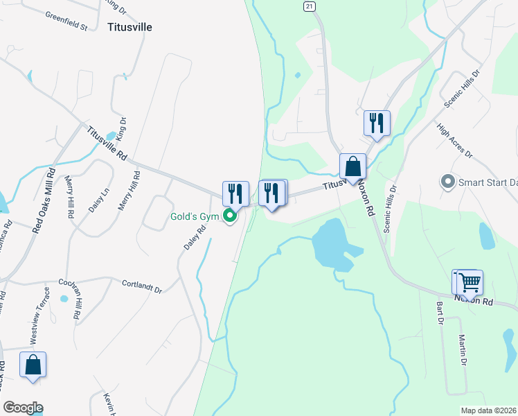 map of restaurants, bars, coffee shops, grocery stores, and more near 264 Titusville Road in Poughkeepsie