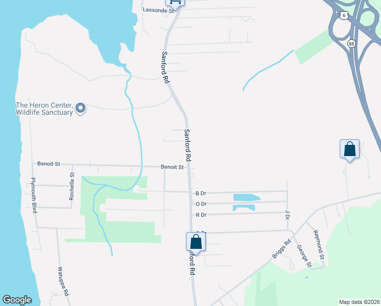 map of restaurants, bars, coffee shops, grocery stores, and more near 402 Sanford Road in Westport