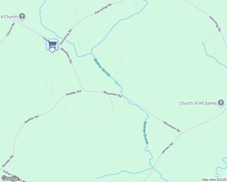 map of restaurants, bars, coffee shops, grocery stores, and more near 132 Mountain Road in Pine Bush