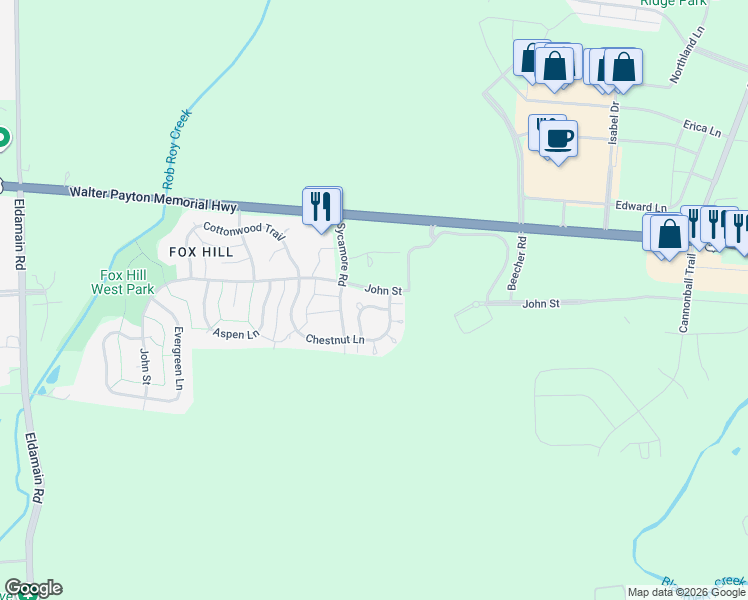 map of restaurants, bars, coffee shops, grocery stores, and more near 1381 Chestnut Circle in Yorkville