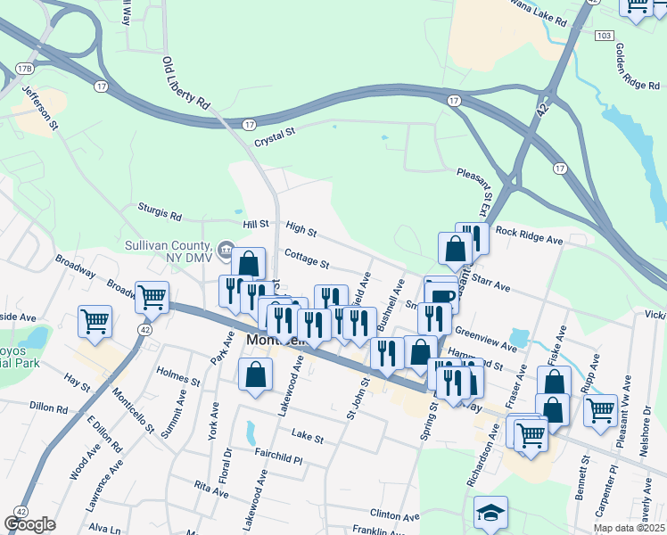 Cottage Street, Monticello NY Walk Score