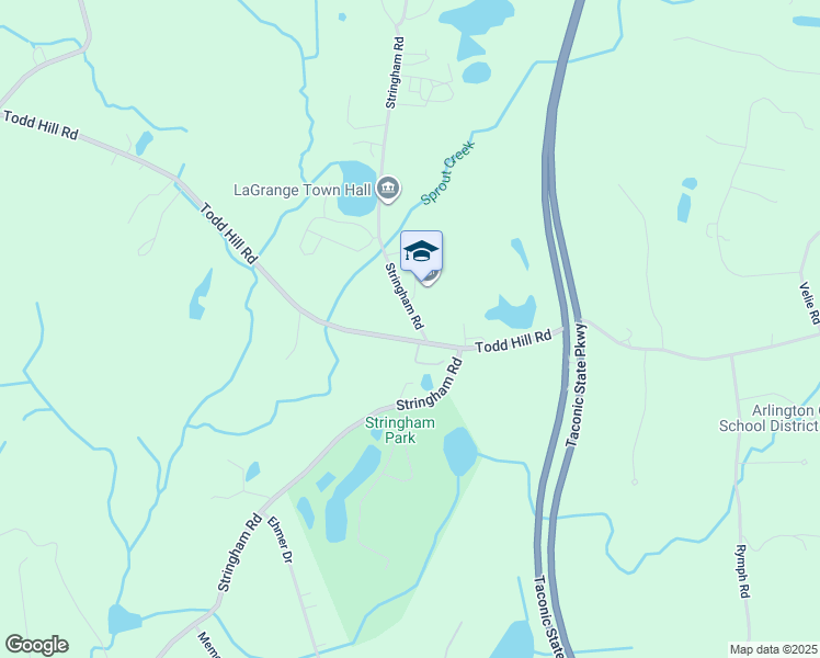map of restaurants, bars, coffee shops, grocery stores, and more near 101 Stringham Road in Lagrangeville