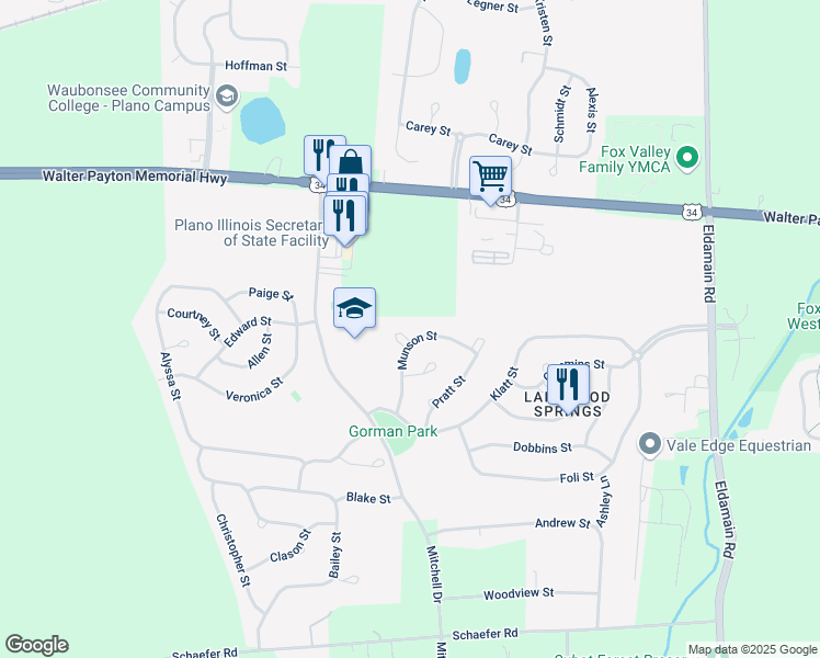 map of restaurants, bars, coffee shops, grocery stores, and more near 3737 Munson Street in Plano