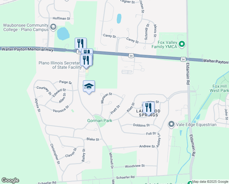map of restaurants, bars, coffee shops, grocery stores, and more near 3850 Munson Street in Plano