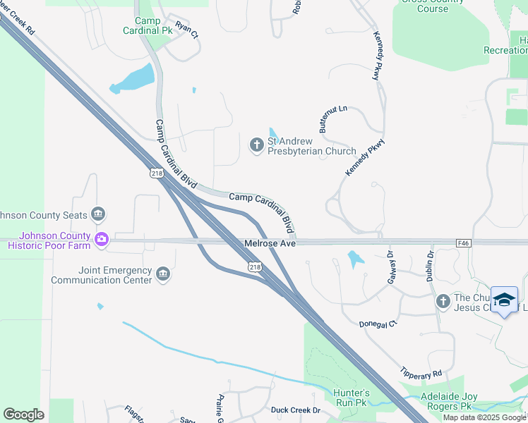 map of restaurants, bars, coffee shops, grocery stores, and more near 3910 County Road F46 in Iowa City