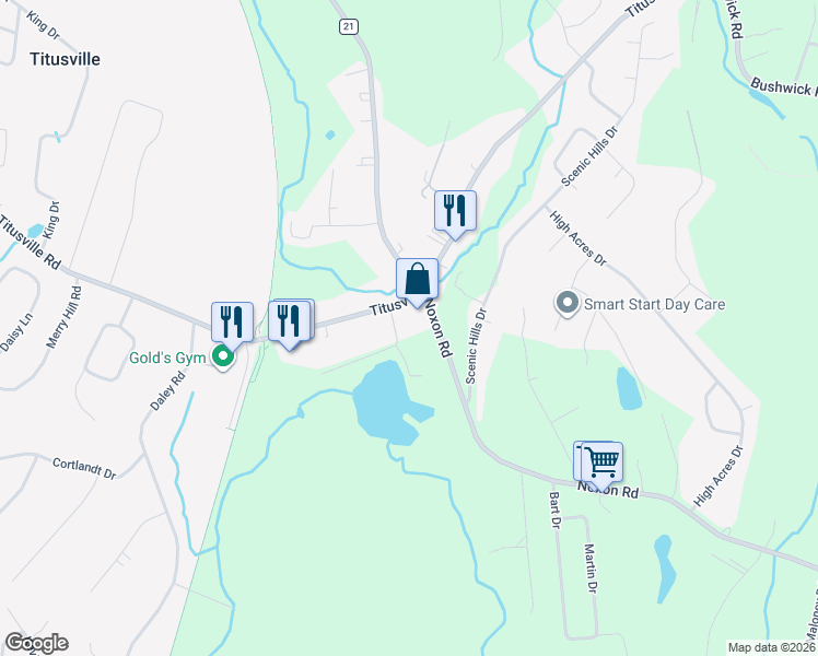 map of restaurants, bars, coffee shops, grocery stores, and more near 5a Davis Road in Poughkeepsie
