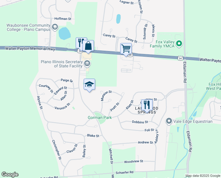 map of restaurants, bars, coffee shops, grocery stores, and more near 3850 Munson Street in Plano