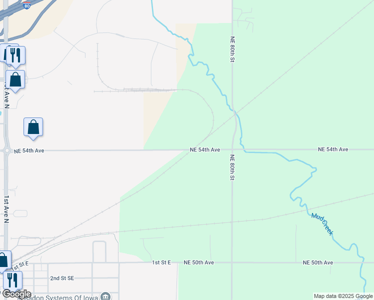 map of restaurants, bars, coffee shops, grocery stores, and more near 7847 Northeast 54th Avenue in Altoona
