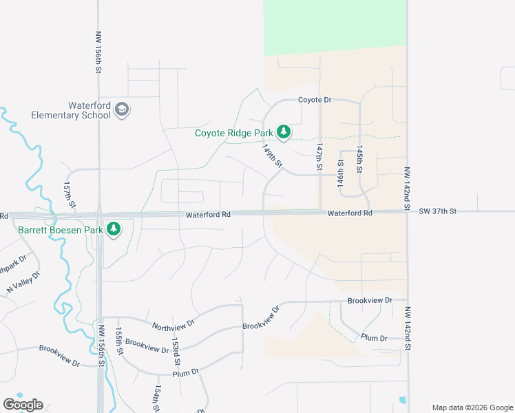 map of restaurants, bars, coffee shops, grocery stores, and more near 5400 149th Street in Urbandale