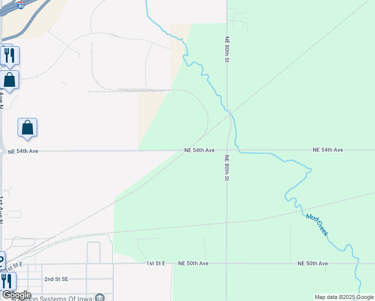 map of restaurants, bars, coffee shops, grocery stores, and more near 7847 Northeast 54th Avenue in Altoona