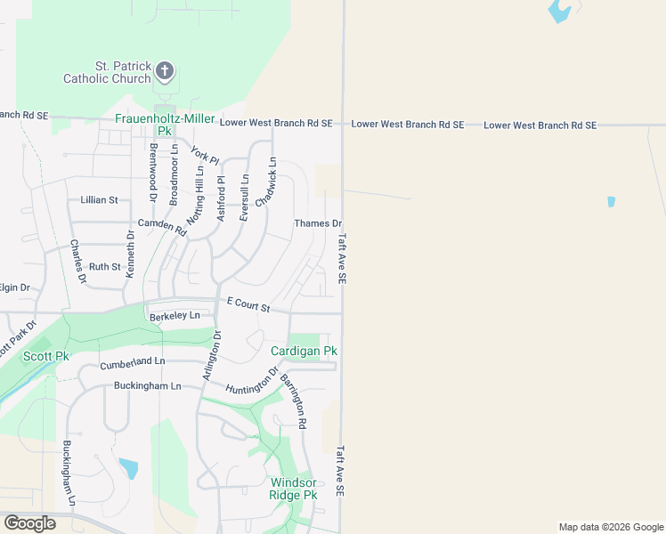 map of restaurants, bars, coffee shops, grocery stores, and more near 4866 East Court Street in Iowa City