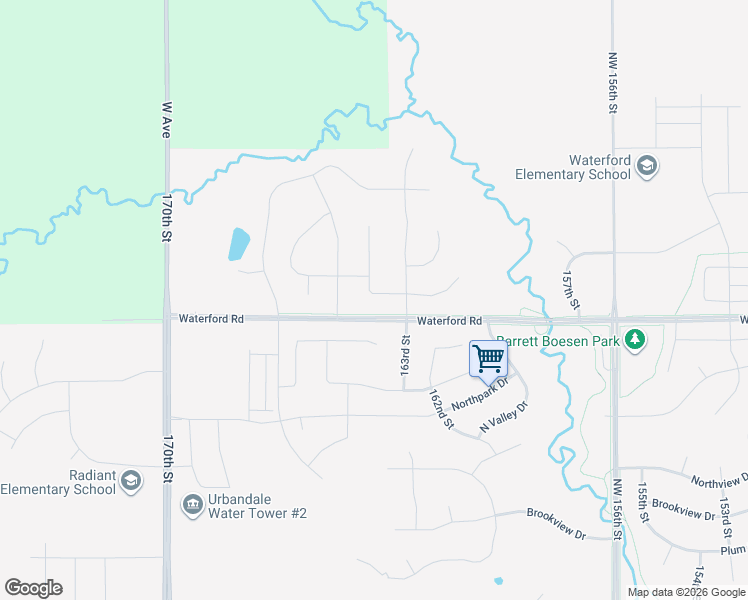 map of restaurants, bars, coffee shops, grocery stores, and more near 16314 Goldenrod Drive in Urbandale