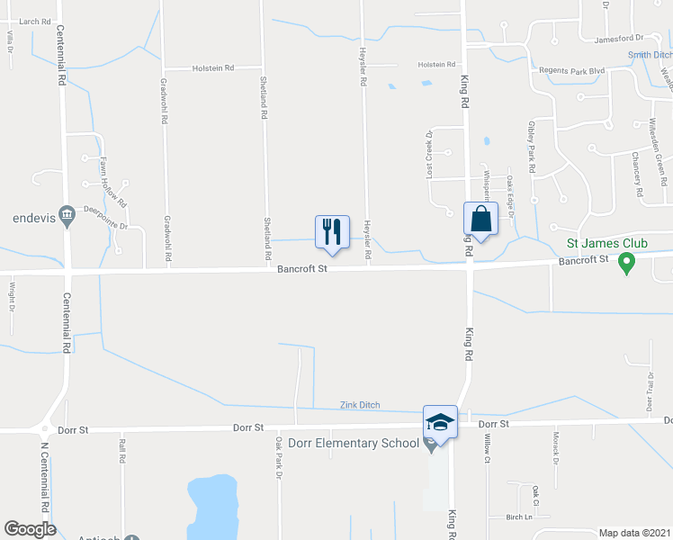 map of restaurants, bars, coffee shops, grocery stores, and more near 774 West Bancroft Street in Toledo