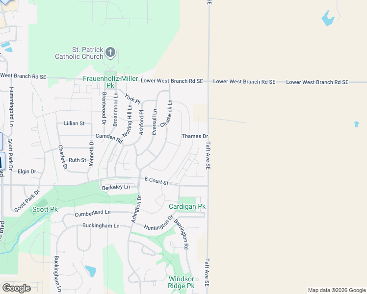 map of restaurants, bars, coffee shops, grocery stores, and more near 164 Colchester Drive in Iowa City