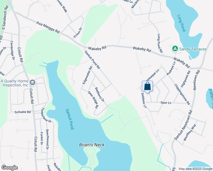map of restaurants, bars, coffee shops, grocery stores, and more near 4 Fawn Road in Mashpee