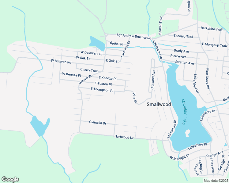 map of restaurants, bars, coffee shops, grocery stores, and more near 142 East Thompson Place in White Lake
