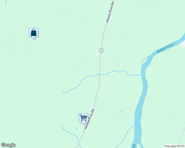 map of restaurants, bars, coffee shops, grocery stores, and more near 1232 Albany Post Road in Gardiner