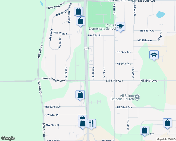 map of restaurants, bars, coffee shops, grocery stores, and more near in Des Moines
