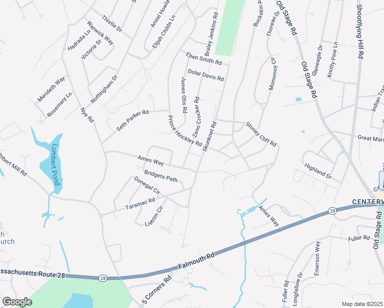 map of restaurants, bars, coffee shops, grocery stores, and more near 182 Zeno Crocker Road in Barnstable