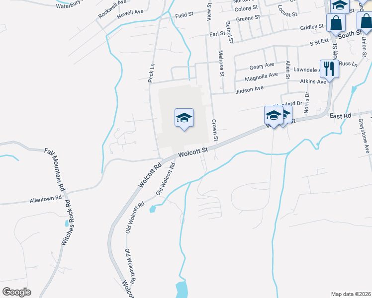 map of restaurants, bars, coffee shops, grocery stores, and more near 518 Wolcott Street in Bristol