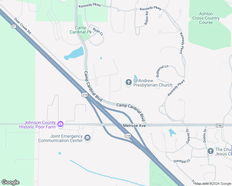 map of restaurants, bars, coffee shops, grocery stores, and more near 30 Gathering Place in Iowa City