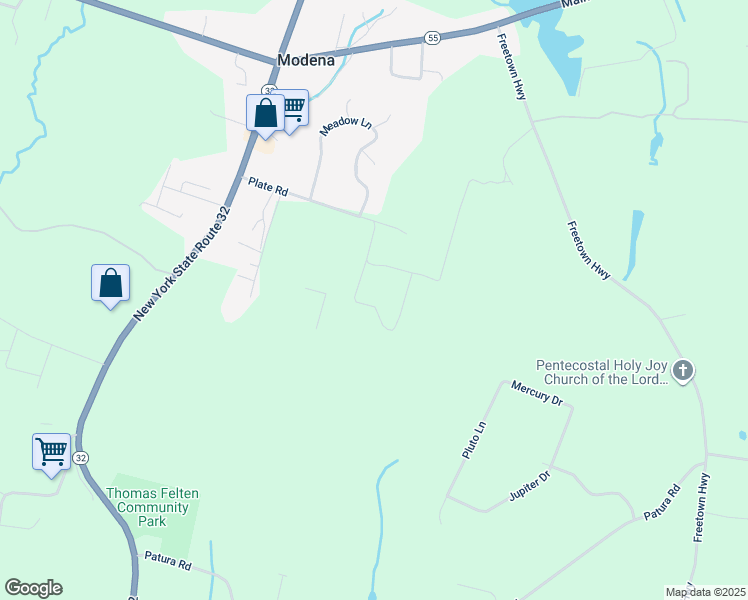 map of restaurants, bars, coffee shops, grocery stores, and more near 120 Plate Road in Modena