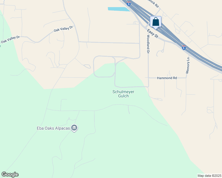 map of restaurants, bars, coffee shops, grocery stores, and more near 5422 Schulmeyer Gulch Road in Yreka